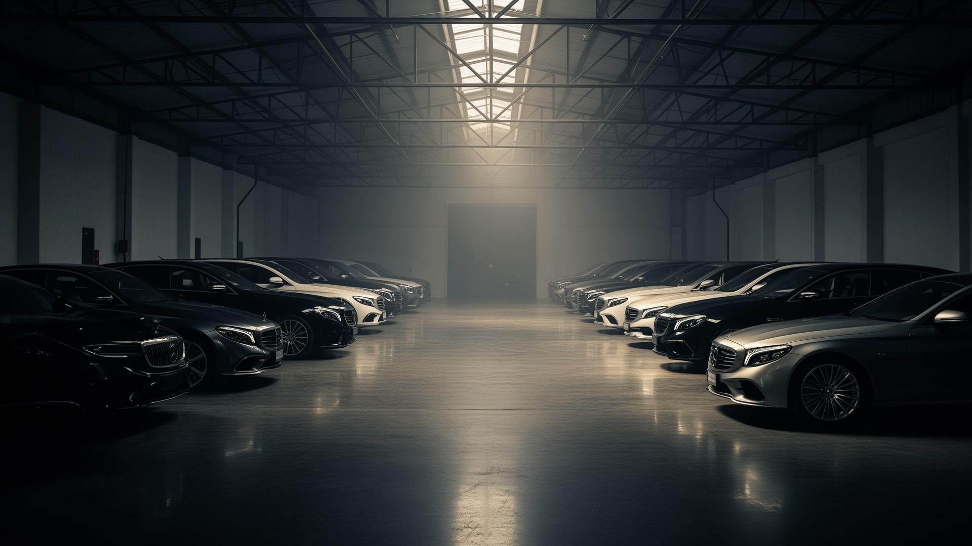 Galpón privado de LV Motors con vehículos seleccionados